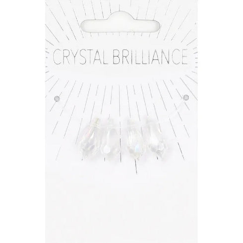 4Pcs Teardrop Shape Crystal Pendants (available in 3 colours)